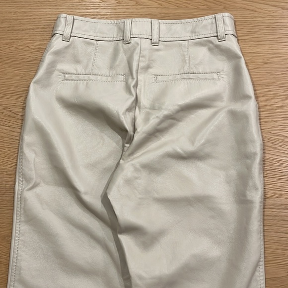 Babaton Command Faux Leather Pants 4 in Matte Pearl - Picture 7 of 7